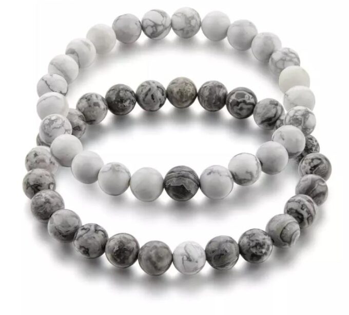Grey Distance Bracelets - White