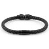 Black Skull Leather Bracelet - Image 4