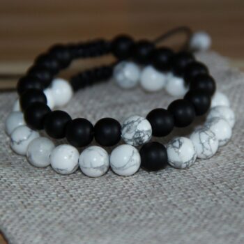 Gemstone Adjustable Distance Bracelets Set