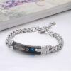 'His Only' and 'Her One' Stainless Couples Bracelet - Image 3