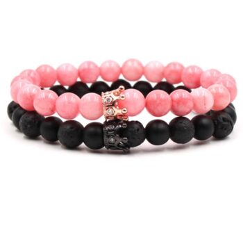 Pink Crown Distance Bracelets