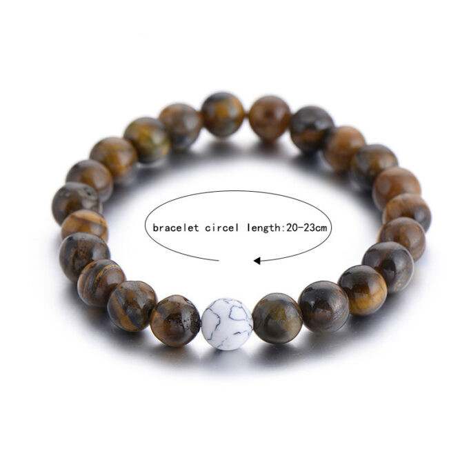 Tiger Eye Stone Couple Distance Bracelet - Image 3