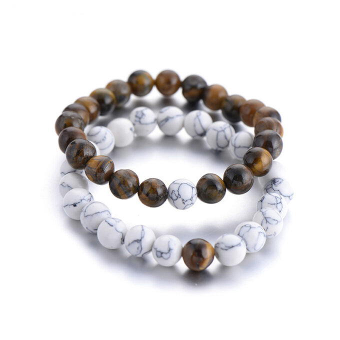 Tiger Eye Stone Couple Distance Bracelet - Image 2
