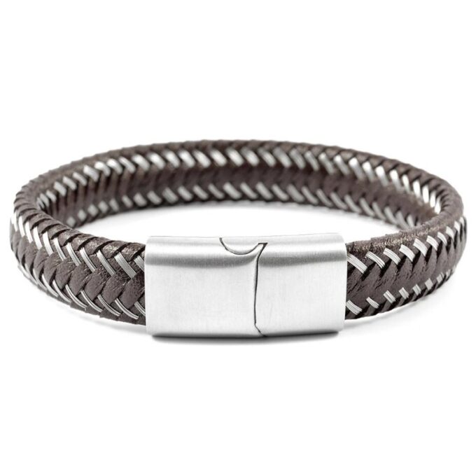 Unique Braided Leather Bracelet - Image 2