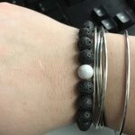 White Howlite Lava Stone Diffuser Anxiety Bracelet