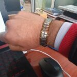 Titanium Mens Magnetic Therapeutic Bracelets Benefit for Wrist Pain