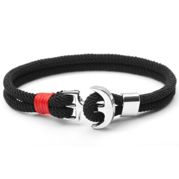Personalised Anchor Men's Leather Bracelets